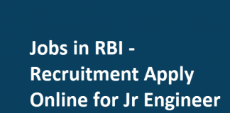 Jobs in RBI - Recruitment Apply Online for Jr Engineer Posts