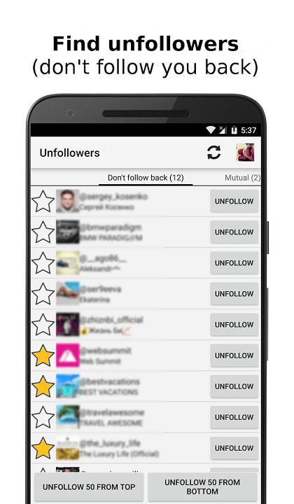 Functions of Unfollowers for Instagram App to Know Who Unfollow me on Instagram